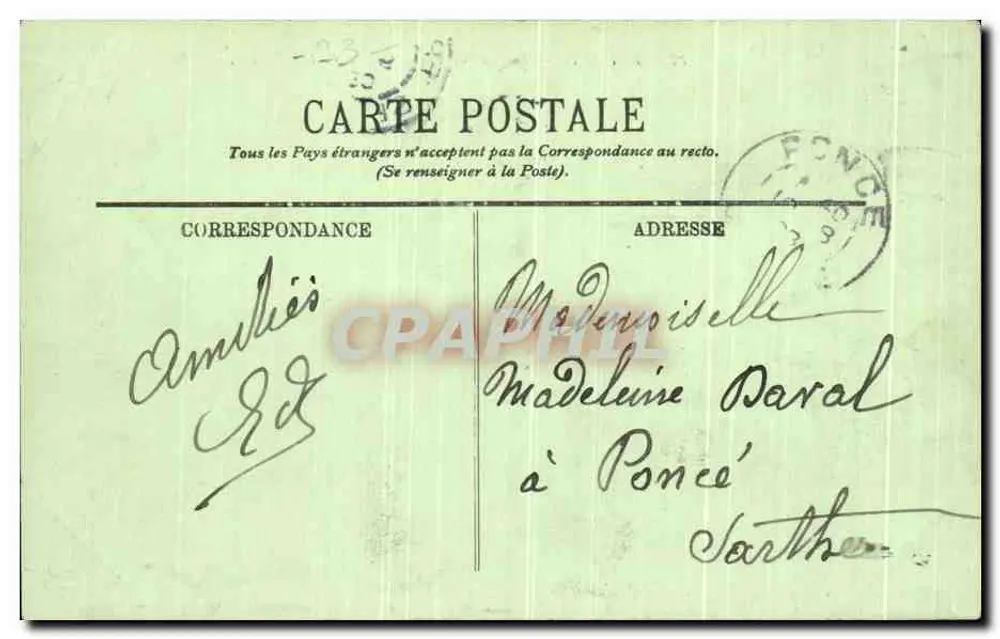 ÉPINAY — Die Straße von Paris — Die Post — LL. - Rückseite