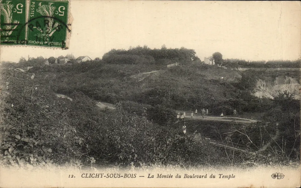 CLICHY-SOUS-BOIS — La Montée du Boulevard du Temple — éditeur B.P.D. n°12 - Recto