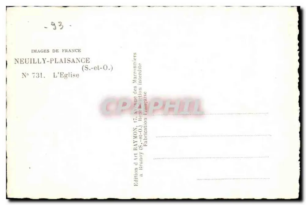 न्यूइली-प्लेसांस — चर्च — एडिशन आर्ट रेमों, न्यूइली-प्लेसांस - पीछे