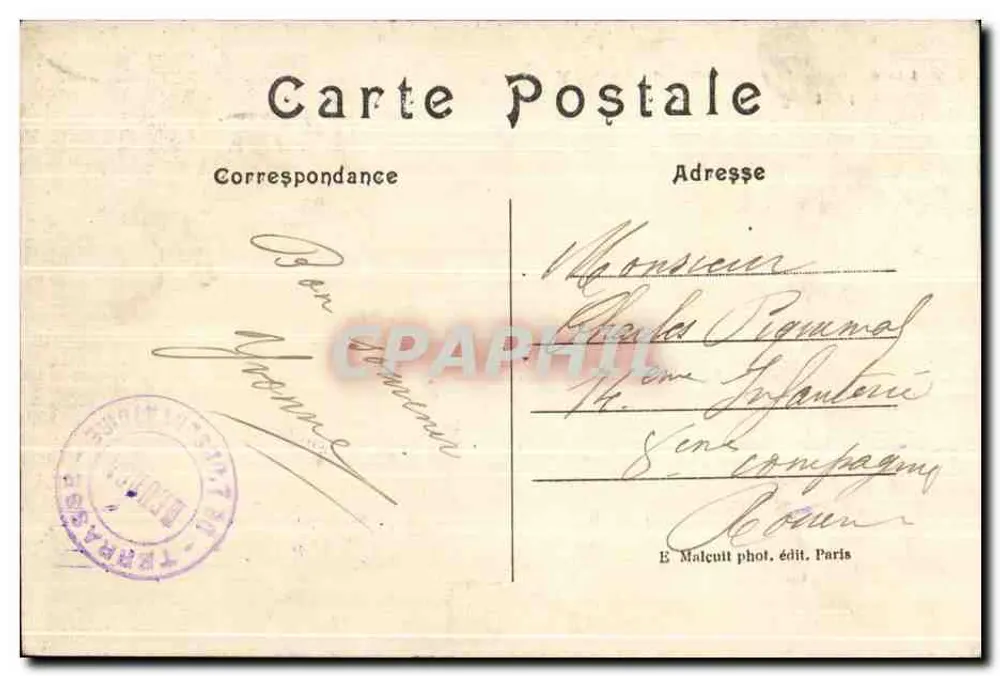 L'Étang de l'Ursine — Bois de Meudon-Clamart — E.M. - Rückseite