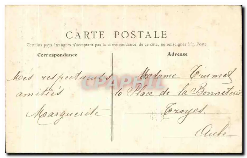 Asnières - Denkmal der Kinder von Asnières — B. F., Paris, n°61 - Rückseite