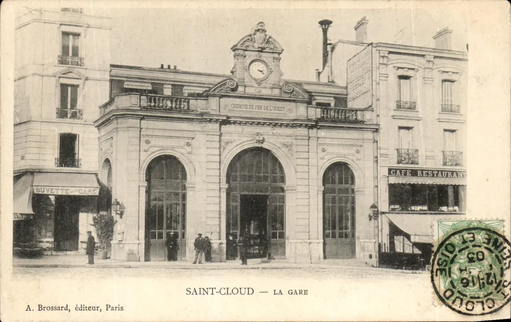 Saint-Cloud — A Estação — A. Brossard, editor, Paris - Frente