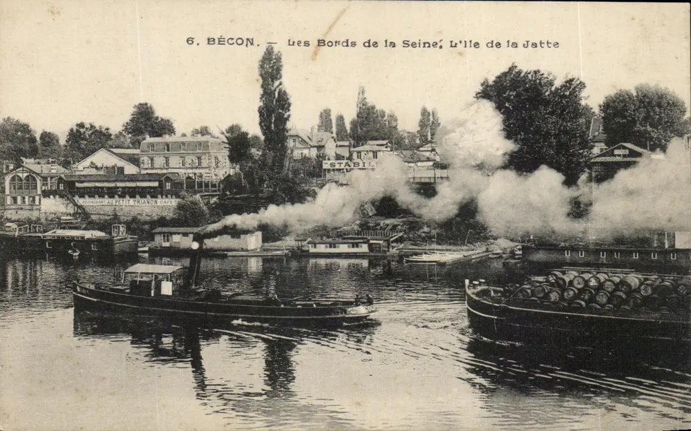 Bécon — Die Ufer der Seine; Die Insel La Jatte — Verlag Bécon, Nr. 6 - Vorderseite