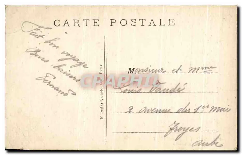 Levallois-Perret — Rue du Marché — F. Testard, photo à Paris, n°619 - Rückseite