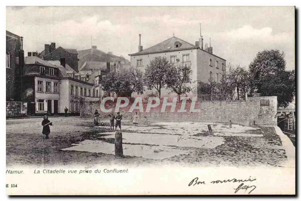 Namur. Die Festung aus der Sicht des Zusammenflusses — Edition Bonnouron, n° E 154 - Vorderseite
