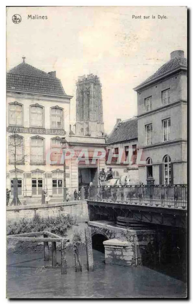 Malines — Ponte sobre a Dyle — editor H. Malines, série 40 - Frente