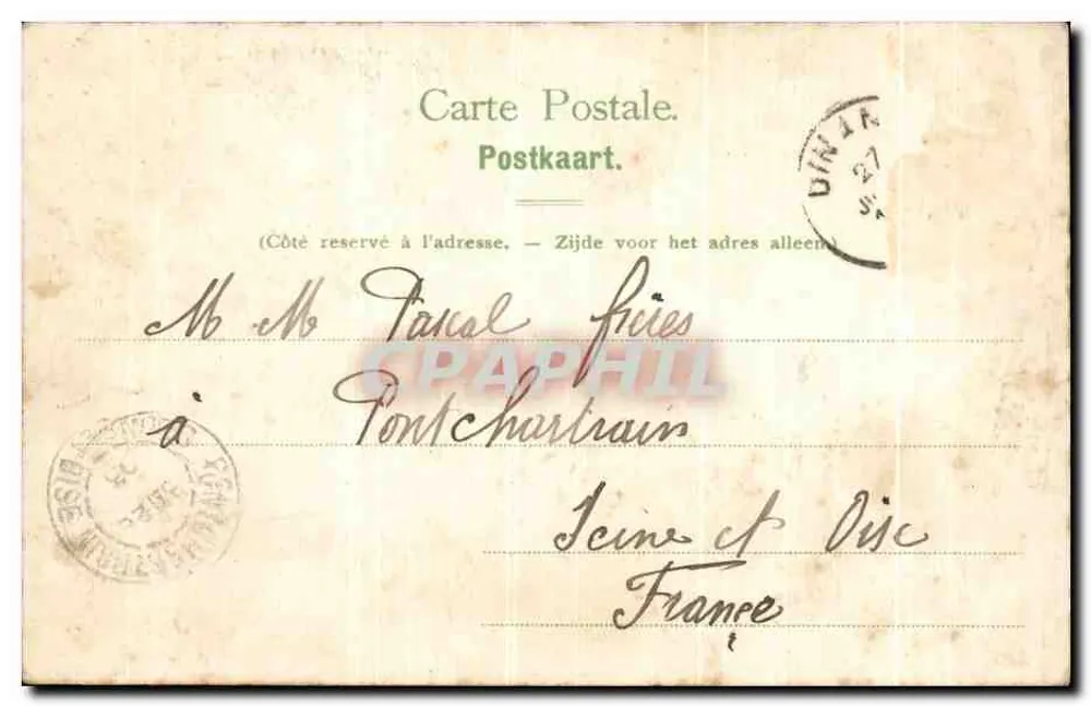 Dinant — A Igreja e a Cidadela — editor Béliard & Fondeur, n° 3869 - Verso