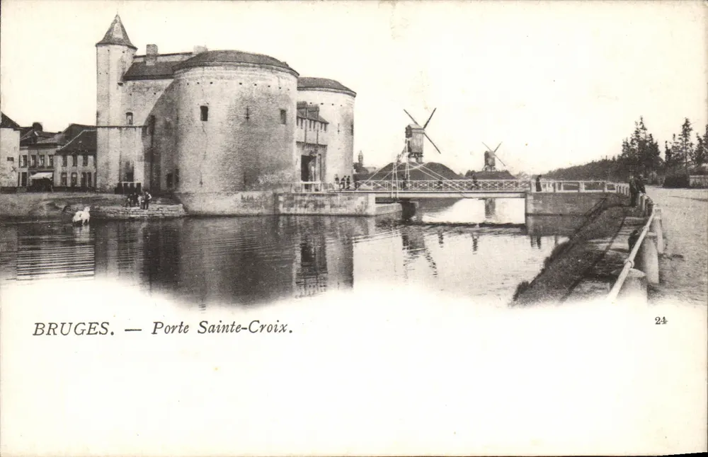 Brügge — Porte Sainte-Croix — Tb. van den Huyvel, Verleger, Brüssel, n°24 - Vorderseite