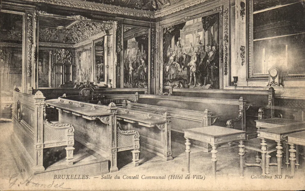 Brüssel — Sitzungssaal des Gemeinderates (Stadthaus) — Collections ND Phot - Vorderseite