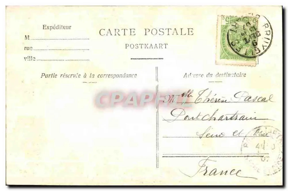 Brüssel — Eingang zum Bois de la Cambre — Verlag Leyzergues - Rückseite