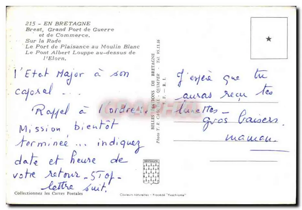 Brest — Großes Kriegs- und Handelsporto — Der Pont Albert Louppe über dem Elorn — Éditions de Bretagne - Rückseite