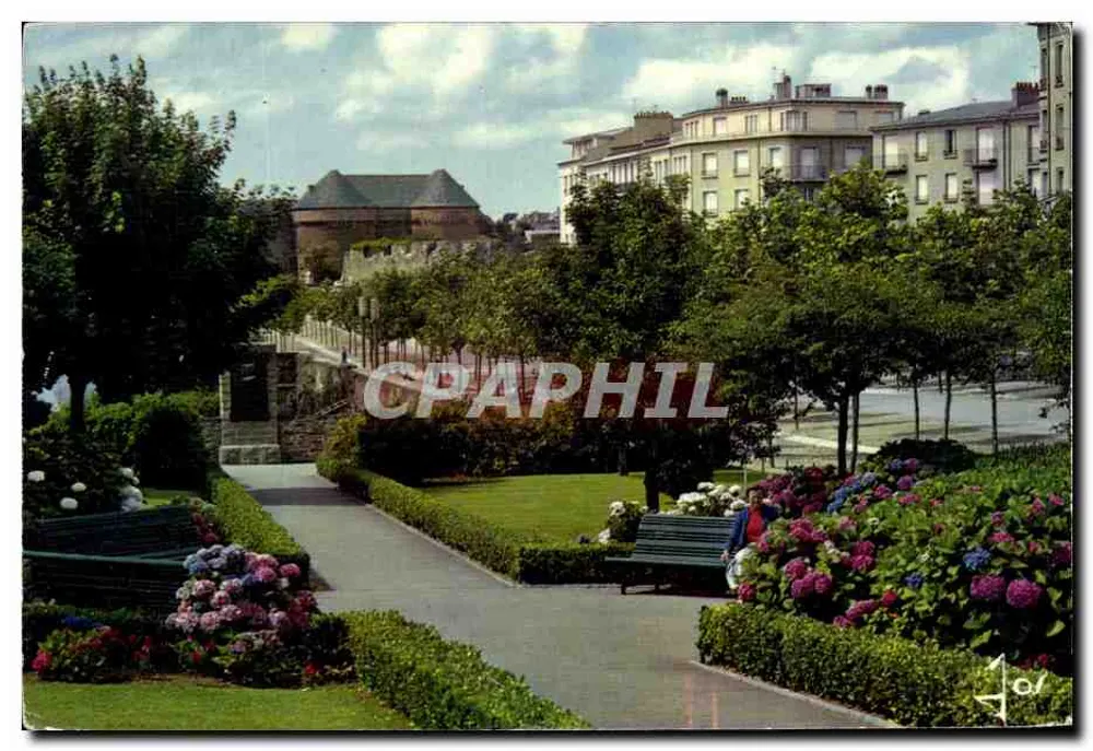 Brest (Finistère) — Der Ajot-Promenadepfad und das Schloss — Art Edition JOS - Vorderseite