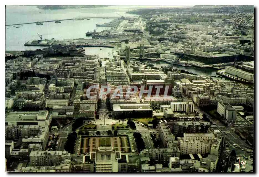 Brest — Allgemeiner Blick, die Rue de Siam und der Kriegshafen — Editions d'Art Jos. Chéret, Brest - Vorderseite