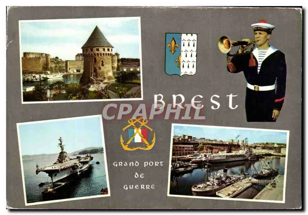 Brest — Grand Port de Guerre — Verleger Y. R. Cauchy - Quimper - Vorderseite
