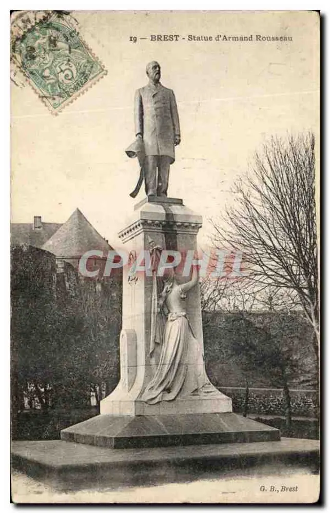Brest - Estátua de Armand Rousseau — G. B., Brest, n°19 - Frente