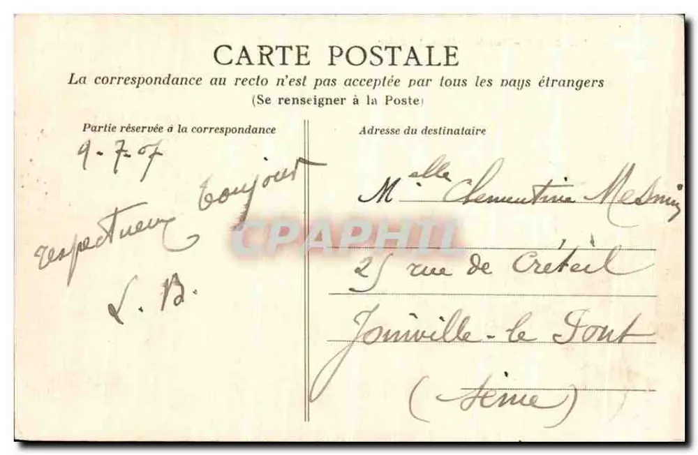 BREST — Ansicht des Schlosses. La Saône — Verlag: POSTES - Rückseite