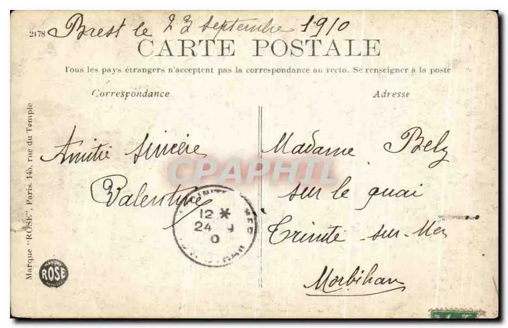 Brest — Ker Stears — Wydawca 'ROSE' n°12 - Rewers