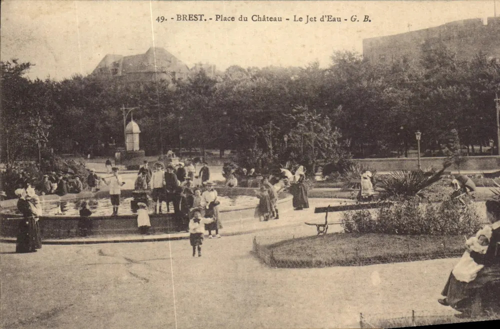 Brest - Place du Château - Der Wasserstrahl - G. B. - Vorderseite