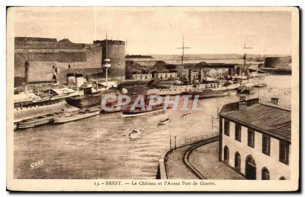 BREST — Schloss und Kriegshafen — Gaby - Vorderseite