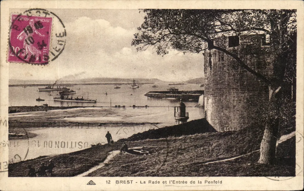 Brest - La Rade et l'Entrée de la Penfeld — éditeur A.R.C. n°12 - Vorderseite