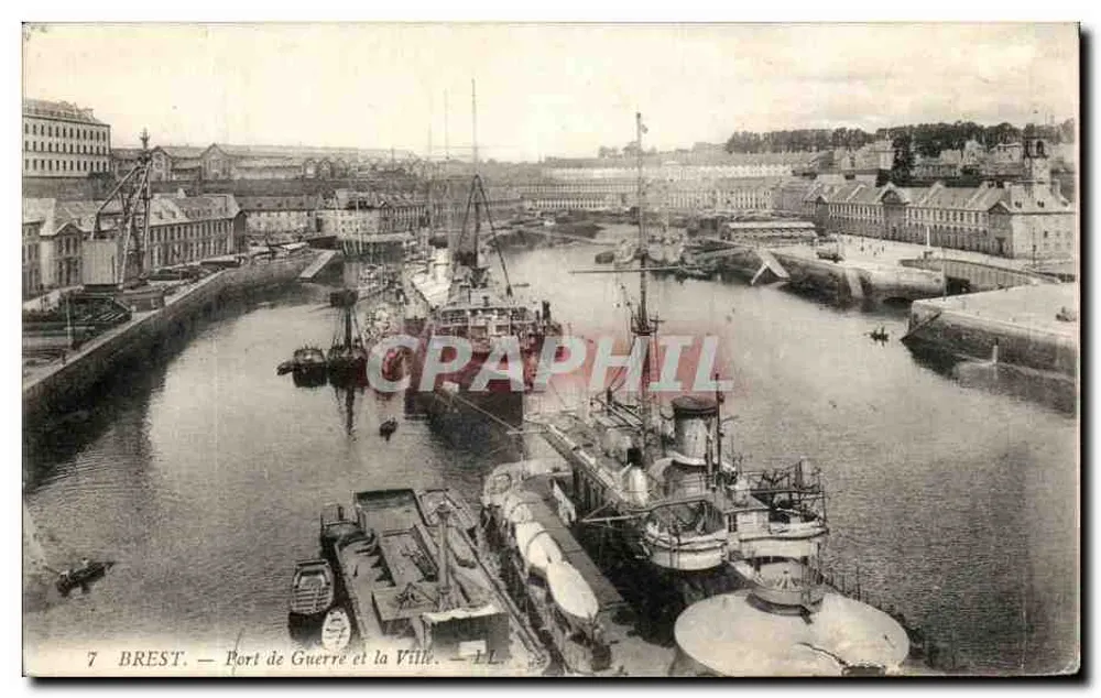 BREST — Port de Guerre et la Ville — LL - Vorderseite