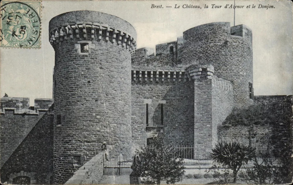 Brest — Le Château, la Tour d'Azenor et le Donjon — Éditeur : Collection Privée - Vorderseite