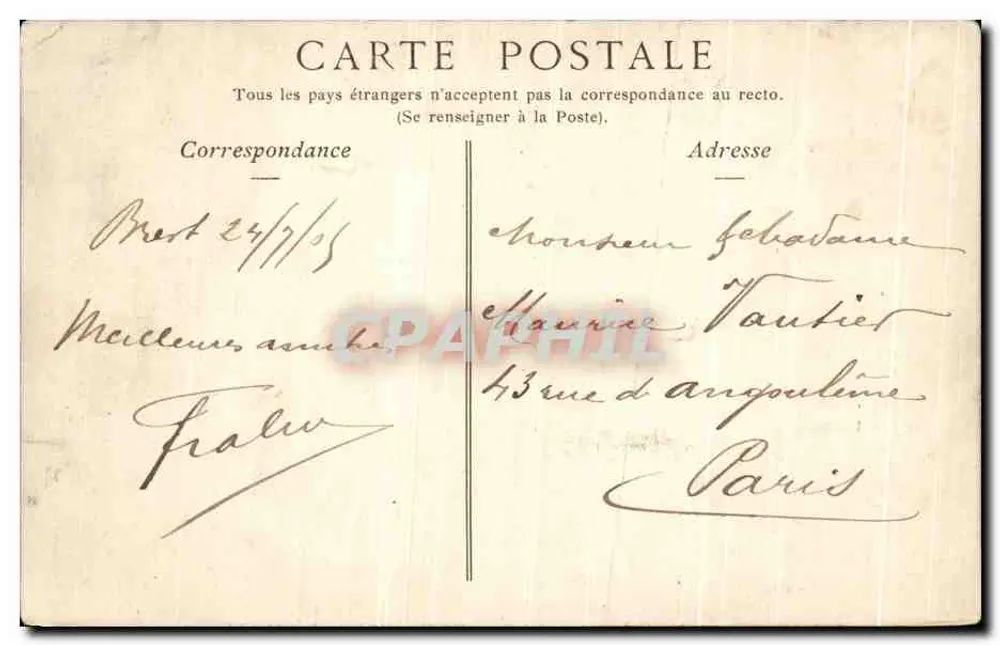 Brest — Le Château, la Tour d'Azenor et le Donjon — Éditeur : Collection Privée - Rückseite