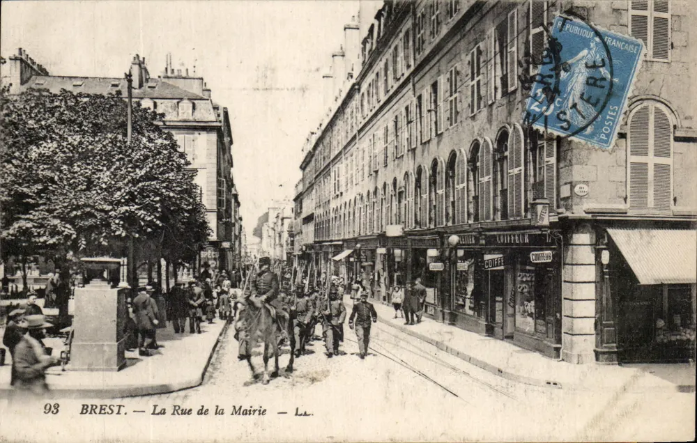 Brest — Die Straße des Rathauses — LL. — Imp. Lévy Fils et Cie, Paris - Vorderseite