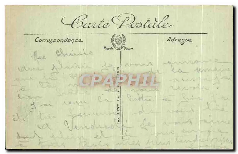 Brest — Die Straße des Rathauses — LL. — Imp. Lévy Fils et Cie, Paris - Rückseite
