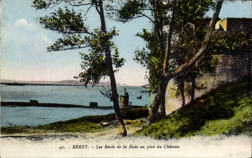 Brest - Die Ufer der Bucht am Fuße des Schlosses — 4r. — Verlag unbekannt - Vorderseite