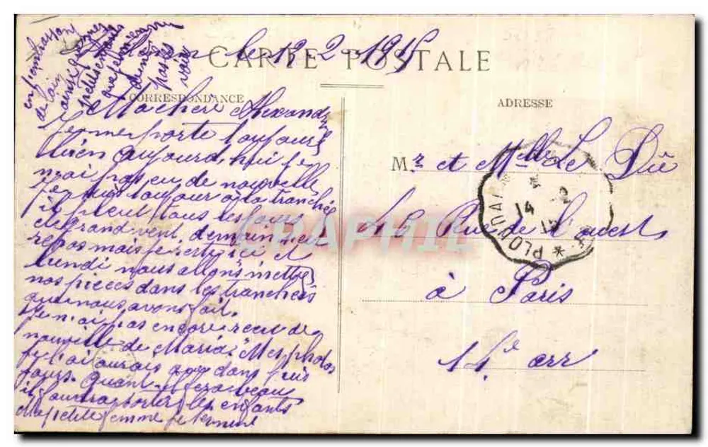Brest — Igreja de São Luís e Mercado — Le Beurdonnée, fot.-edit., 65 rue de Siam, Brest - Verso