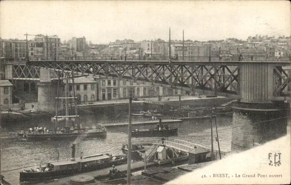 BREST - O Grande Ponte aberto — F. ET C. n°42 - Frente
