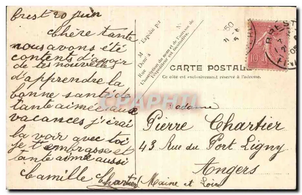 Brest — Igreja de São Luís — V.P. Paris, Número 46 - Verso