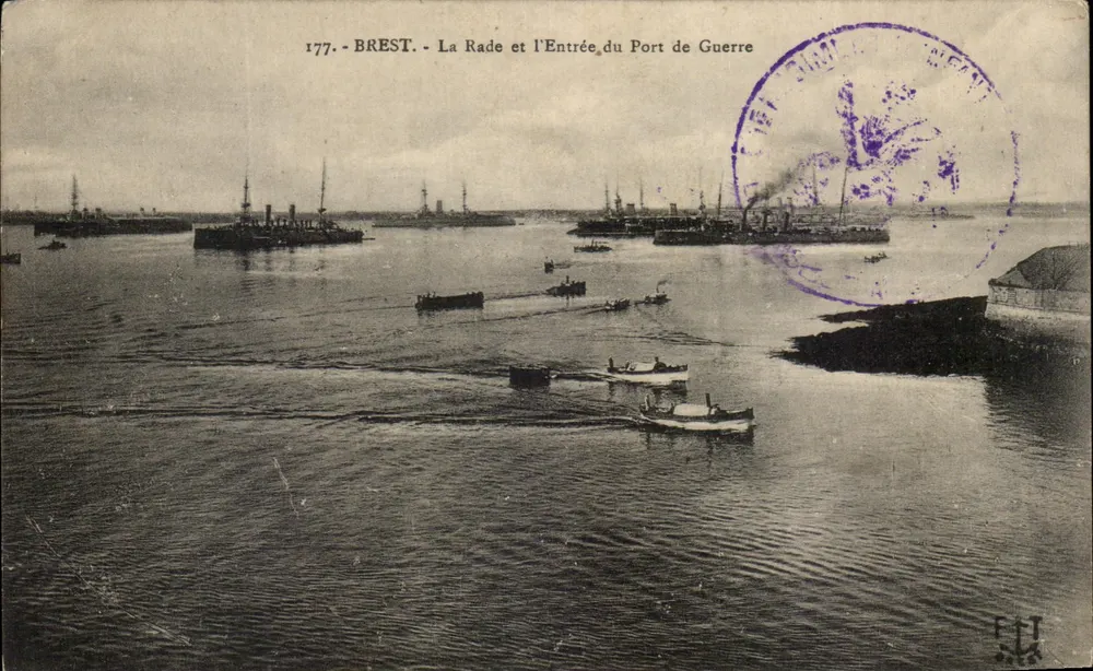BREST - Der Hafen und der Eingang zum Kriegshafen — anonymer Verlag, n° 177 - Vorderseite