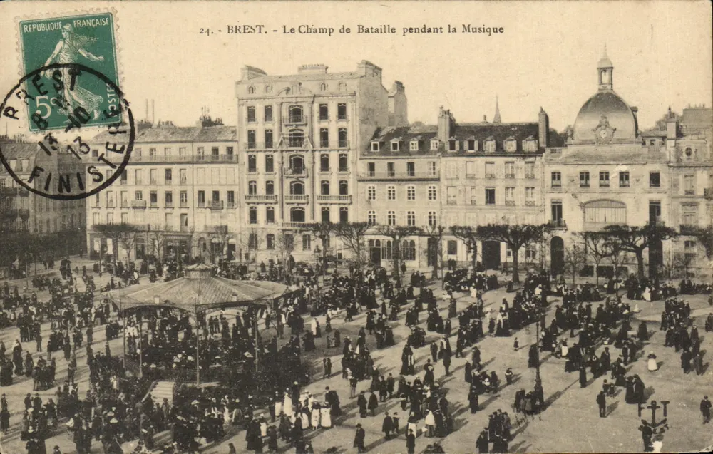 BREST - Il Campo di Battaglia durante la Musica — editore non visibile, n° 24 - Recto