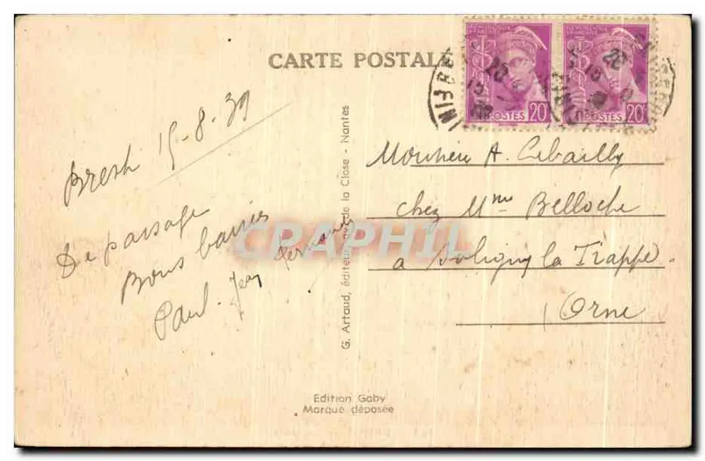 BREST — A Estação — Editor Gaby, n° 256 - Verso