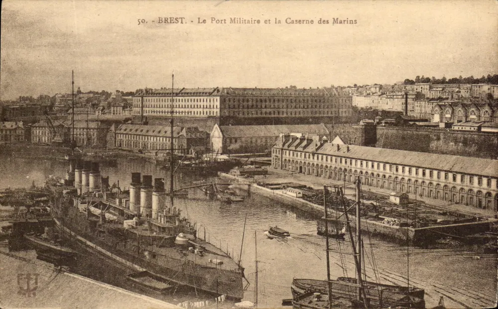 Brest - Der militärische Hafen und die Kaserne der Matrosen — Éditions de Brest, Nr. 50 - Vorderseite