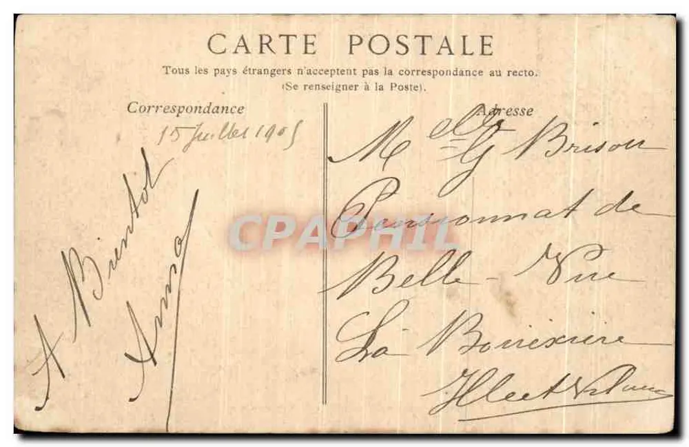 Brest — Das Schloss, Ansicht vom Avant-Port, rechte Seite — Collections ND Phot, n° 762 - Rückseite