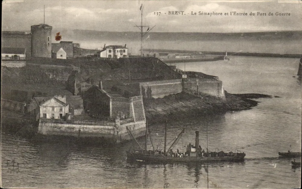 Brest - Der Sémaphore und der Eingang zum Kriegshafen — Verlag unbekannt, Nr. 137 - Vorderseite
