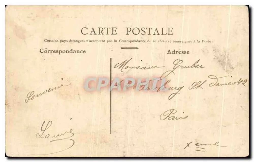 BREST — Vordersteuerbordturm eines Kreuzers — unbekannter Verleger, n° 256 - Rückseite