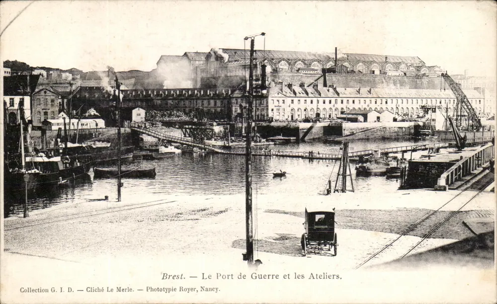 Brest — Der Kriegshafen und die Werkstätten — Phototypie Royer, Nancy - Vorderseite