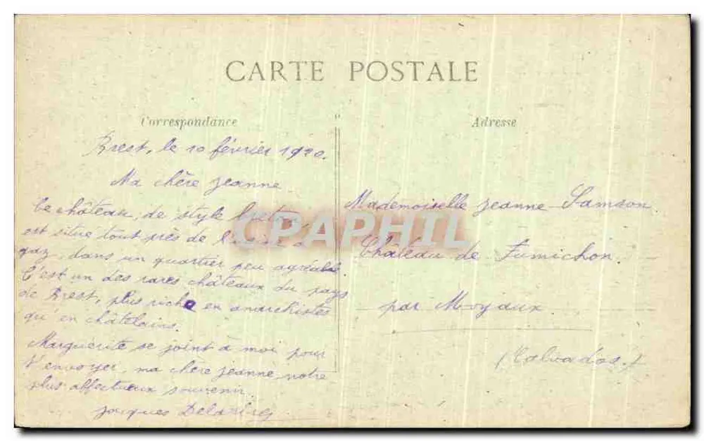 Castelo de Kersteurs — Fachada Norte — Brest - Verso