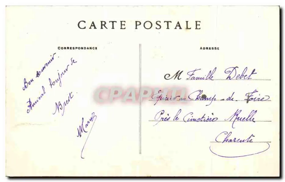 Brest — La Porte du Château — Collection Villard Quimper n°382 - Rückseite