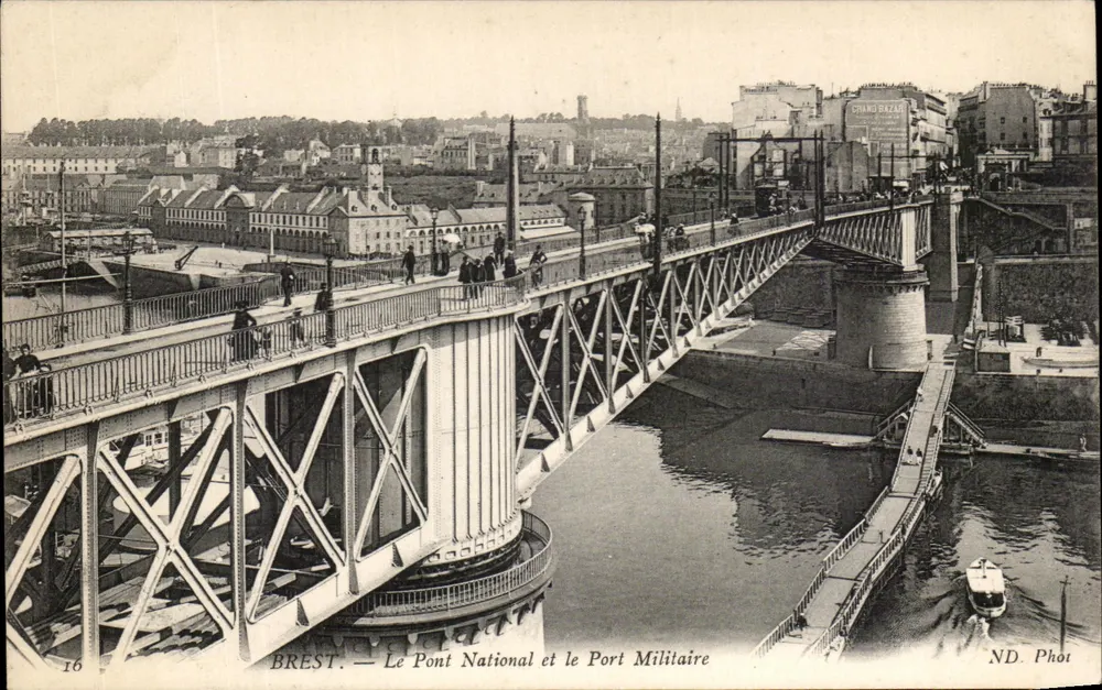 BREST — Der Nationale Brücke und der Militärhafen — ND. Phot - Vorderseite