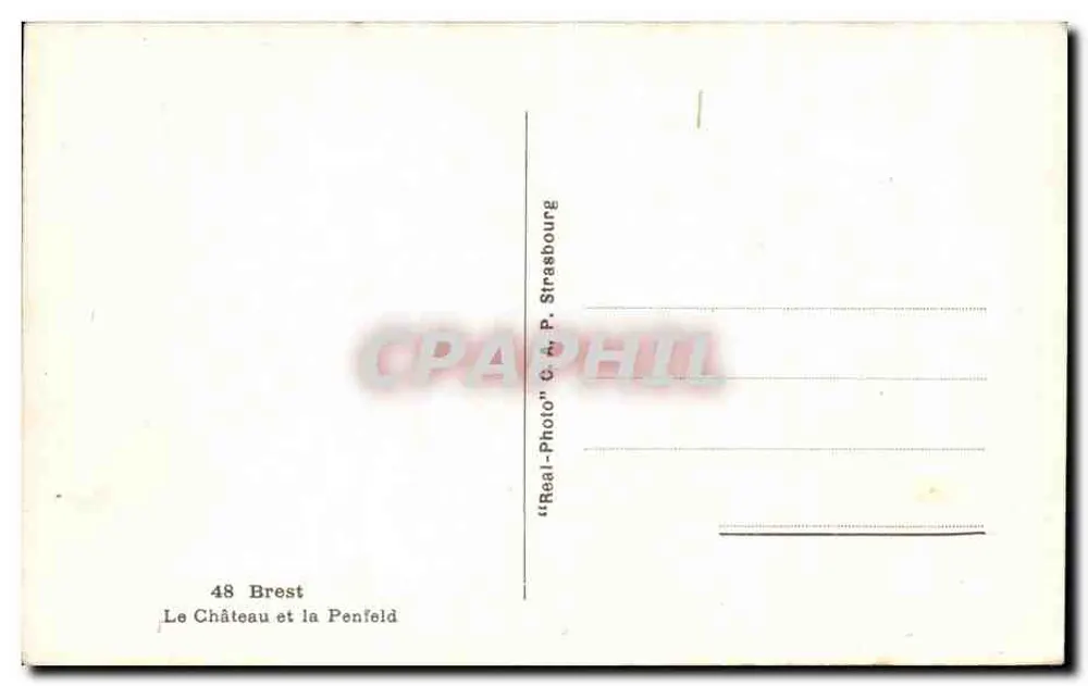 Das Schloss und die Penfeld — Brest — Verlag C.A.P. Straßburg - Rückseite