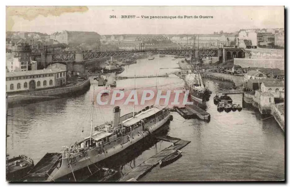 BREST — Panoramablick auf den Kriegshafen — n° 364 - Vorderseite