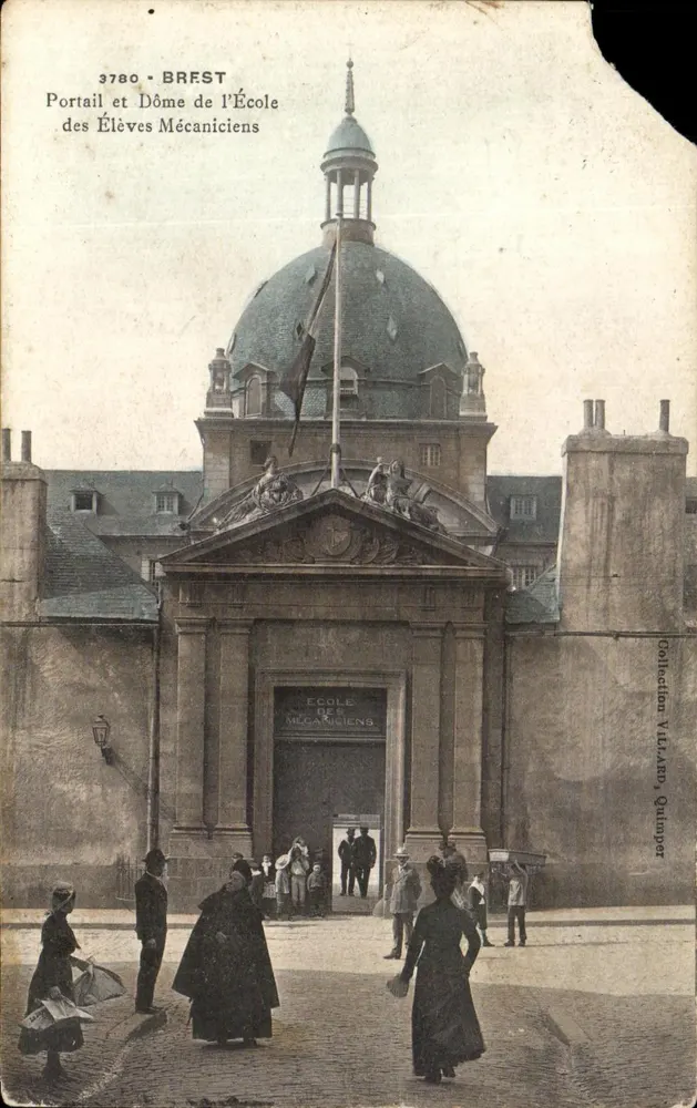 Brest — Portal und Kuppel der Schule für Mechanik-Apprentices — Sammlung Vilarp, Quimper - Vorderseite