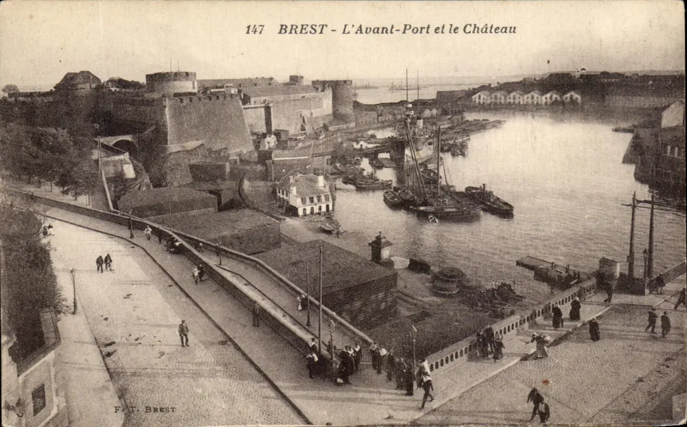 BREST - Der Hafen und das Schloss — F.T. BREST, Nr. 147 - Vorderseite