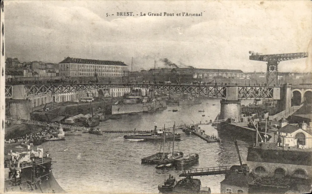 Brest - Der Große Brücke und das Arsenal — Unbekannter Verlag, Nr. 5 - Vorderseite
