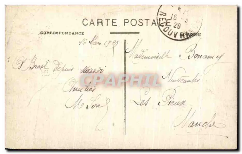 BREST - Der Hafen und das Schloss — F.T. BREST, n° 147 - Rückseite
